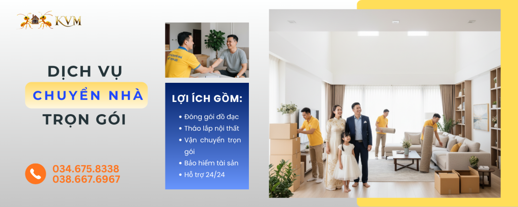 Dịch vụ chuyển nhà trọn gói Kiến Vàng