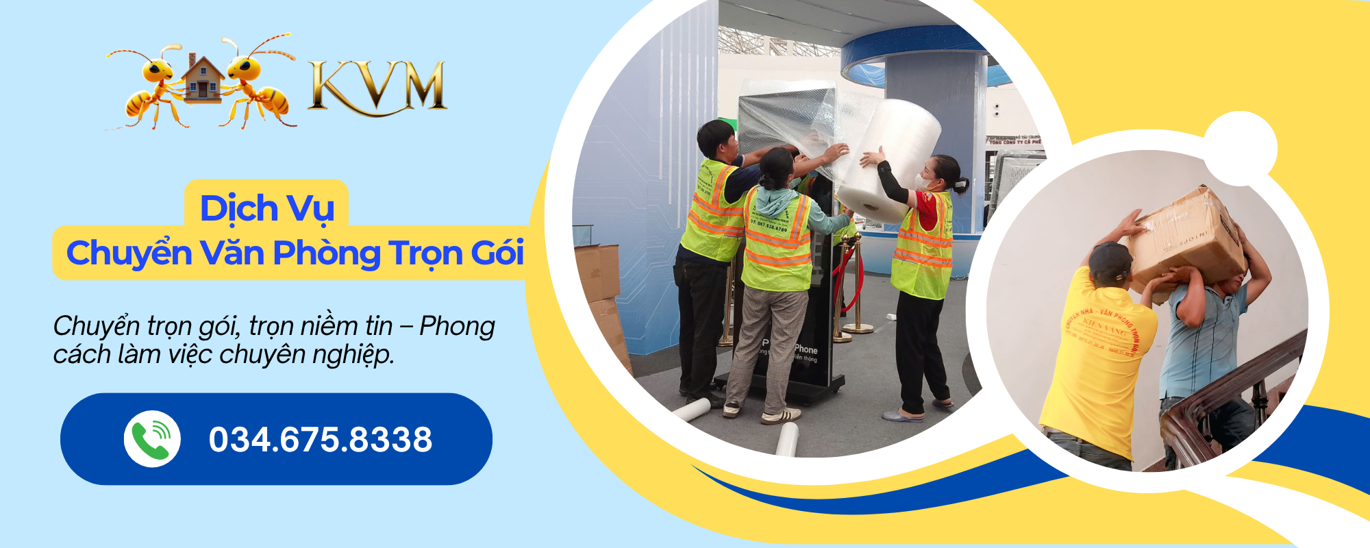 Dịch vụ chuyển văn phòng trọn gói Kiến Vàng